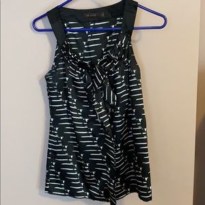 The Limited Dressy Sleeveless black and white Top